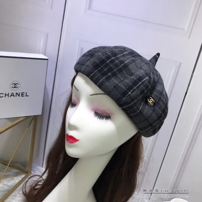 CHANEL香奈兒 秋冬小香風專櫃新品 火爆經典款貝雷帽 百搭南瓜帽 LLWJ8335